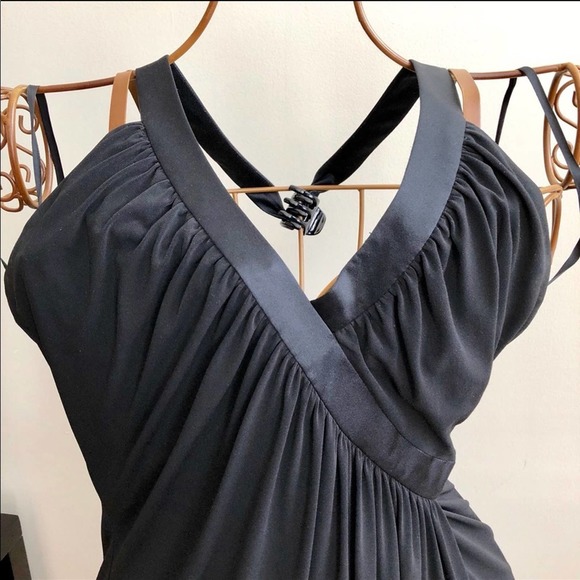 VINTAGE LAUNDRY Black Cocktail Asymmetrical Women's Dress Size L - Picture 2 of 5